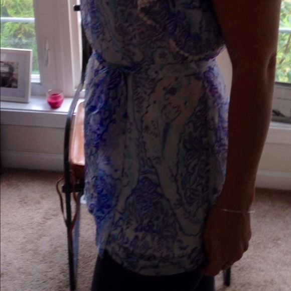 Collective Concept Shirt Womens Vintage Blue White Size Small - Picture 3 of 4